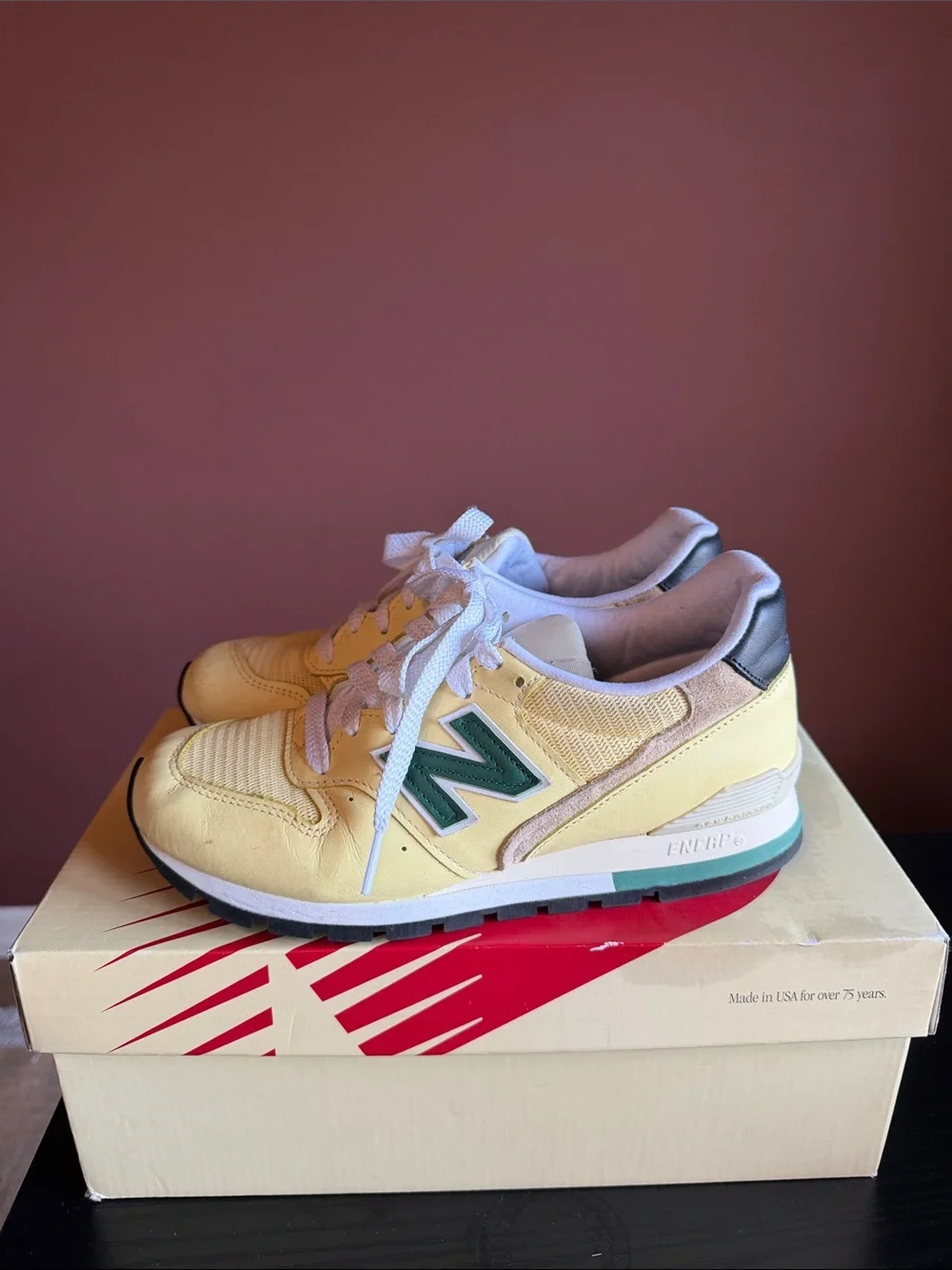 U996TD New Balance 996 Green Yellow Made in USA (Men's)